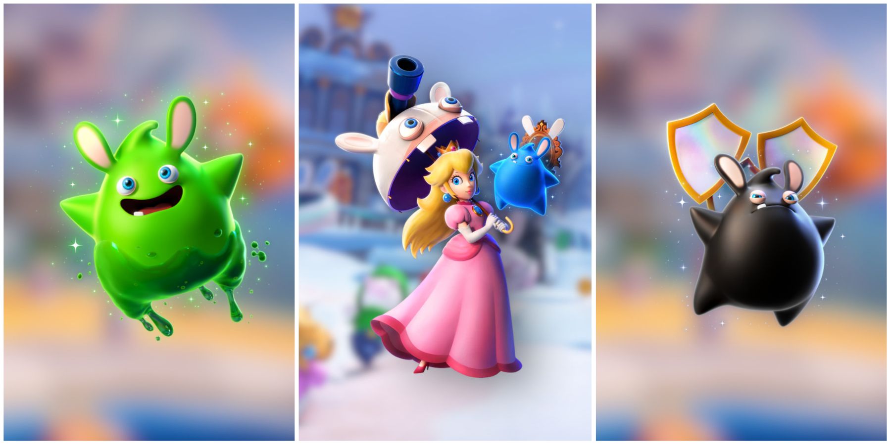 Featured image of Princess Peach and sparks in Mario Rabbids Sparks of Hope