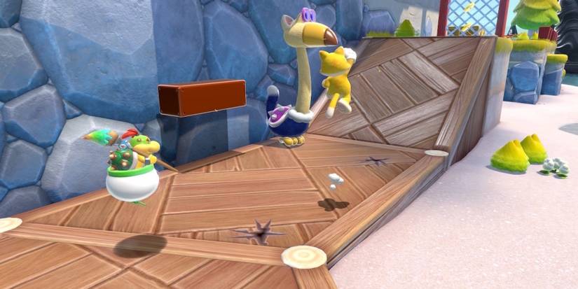 Fighting enemies in Super Mario 3D World + Bowser's Fury