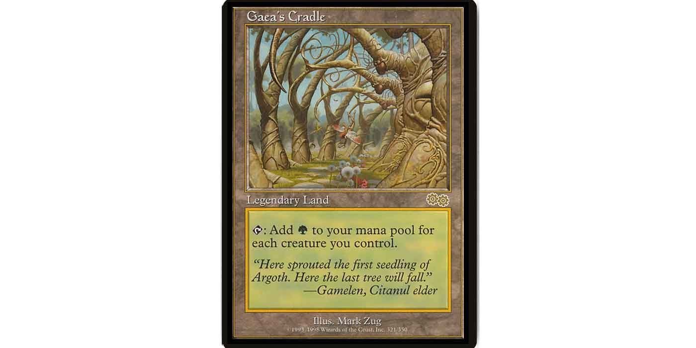 Gaea's Cradle was one of the Judge's Cards given to Magic tournament judges