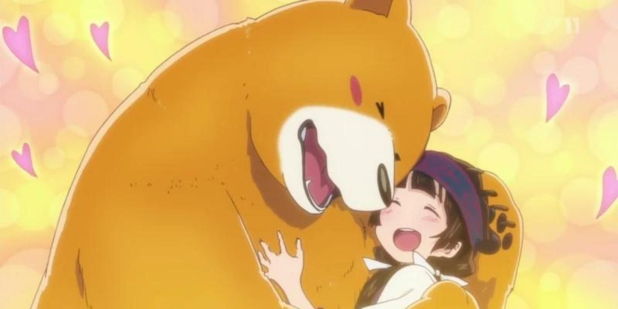 Anime girl holding a teddy bear and flowers... - Stock Illustration  [103197907] - PIXTA