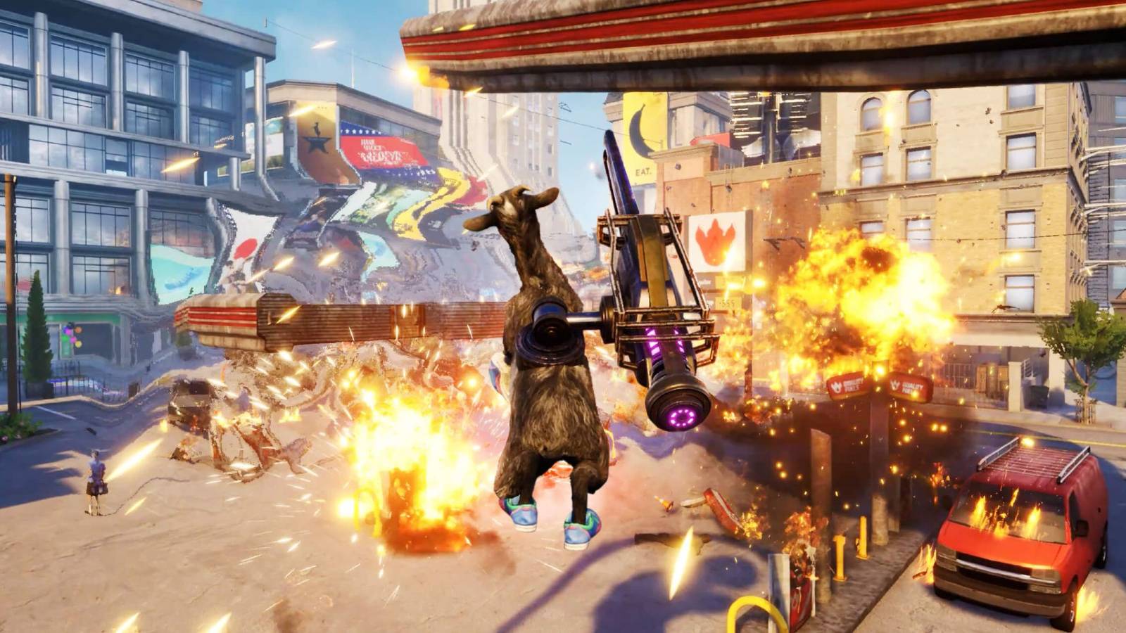 Goat Simulator 3 Exploding Gas Station