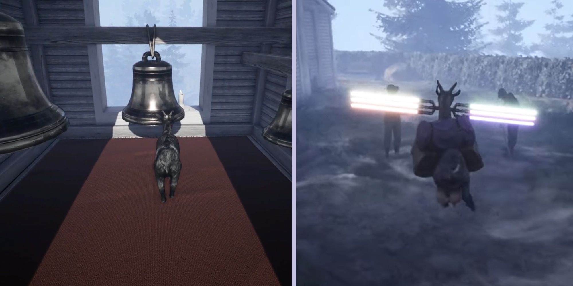 Goat plays Imperial March from Star Wars to unlock Lightsaber in Goat Simulator 3
