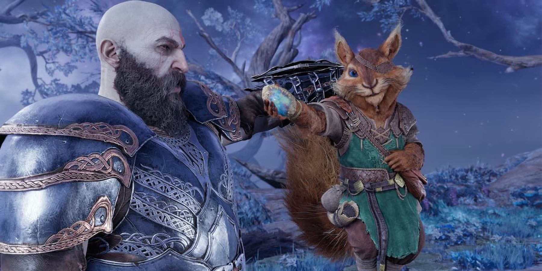 God of War Ragnarok Kratos and Ratatoskr