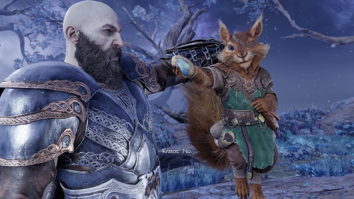 God of War Ragnarok Ratatoskr Kratos