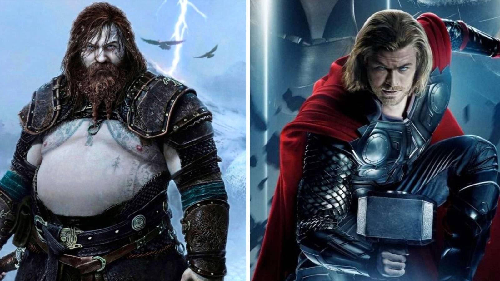God of War Ragnarok Thor x MCU Thor