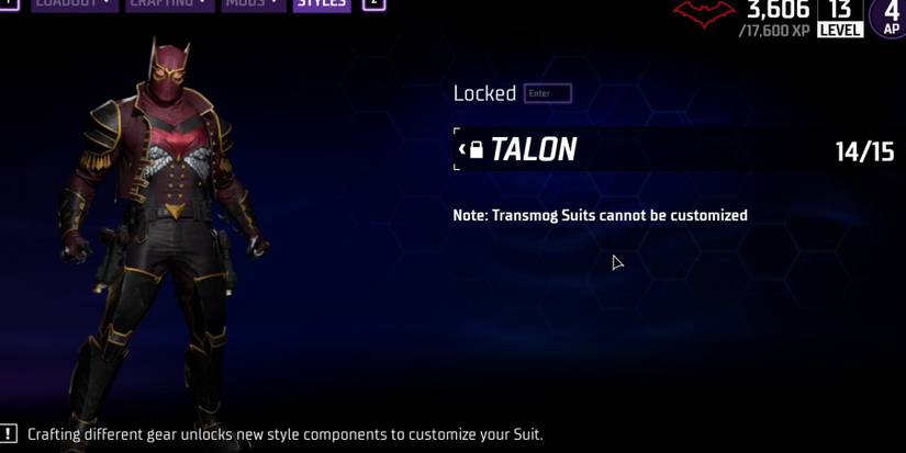 Gotham Knights Talon Suit