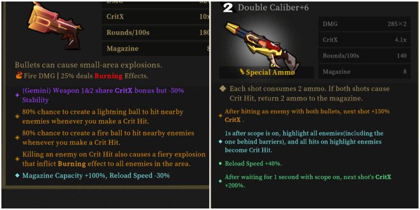 Gunfire Reborn Exclusive Gemini Inscriptions