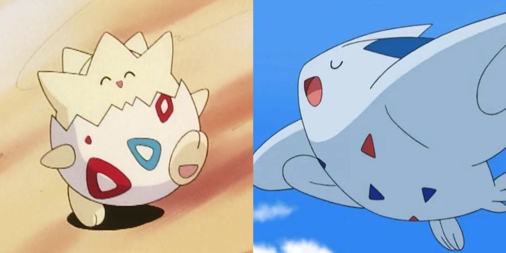 Togepi Dancing on ground and Togekiss flying from Pokemon