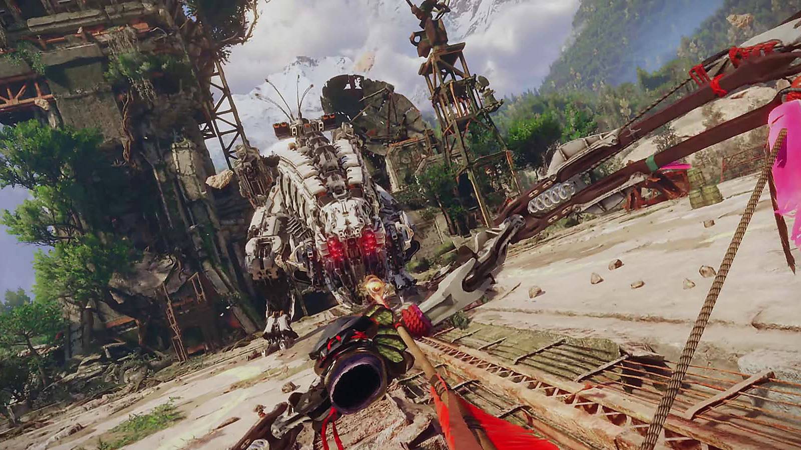 Horizon Call of the Mountain pre-order trailer immersive bow gameplay