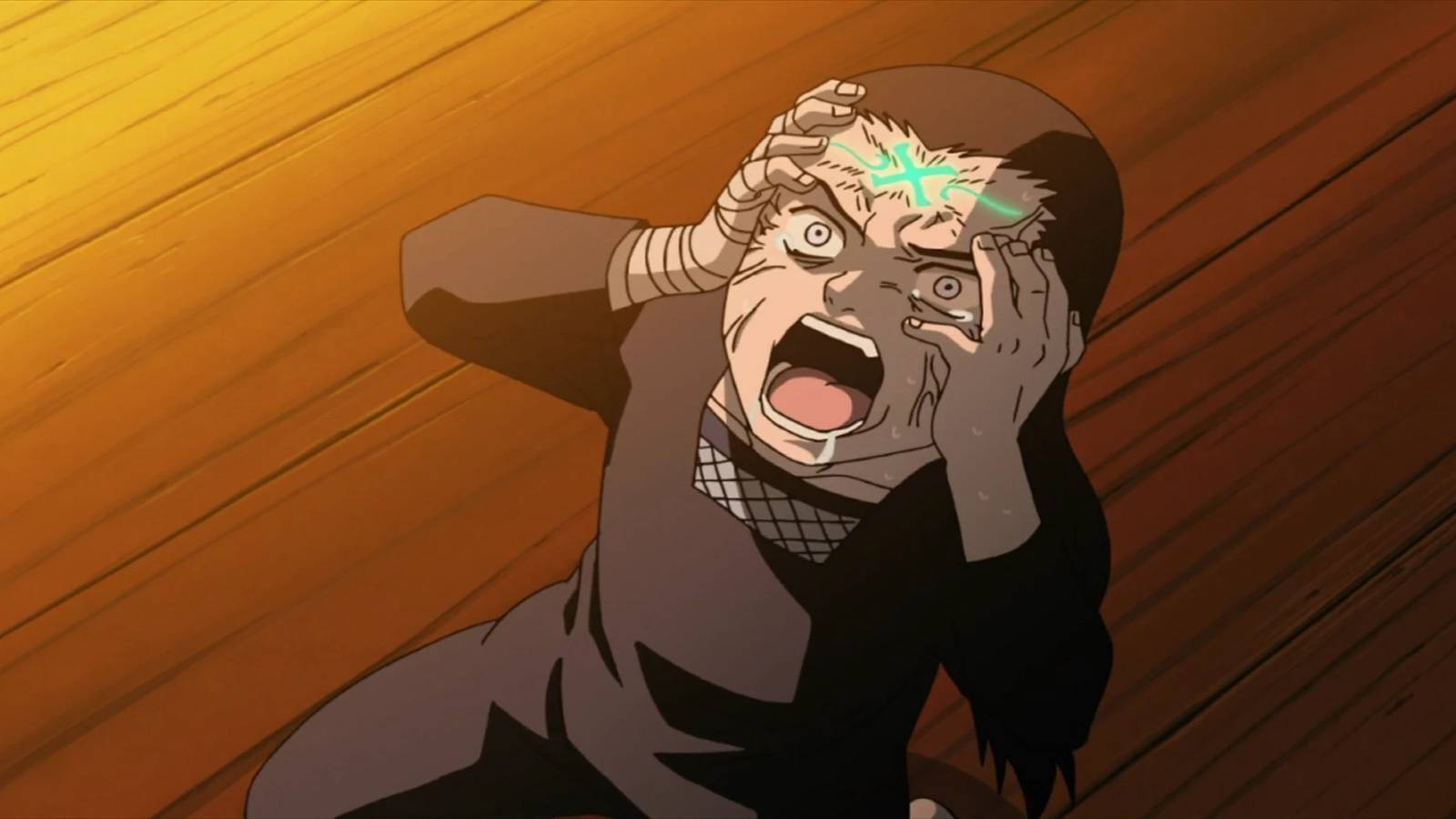 Hyuga clan's cursed seal on Neji