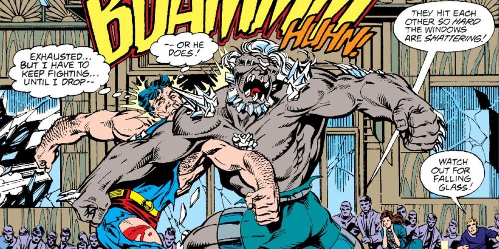 superman fighting doomsday