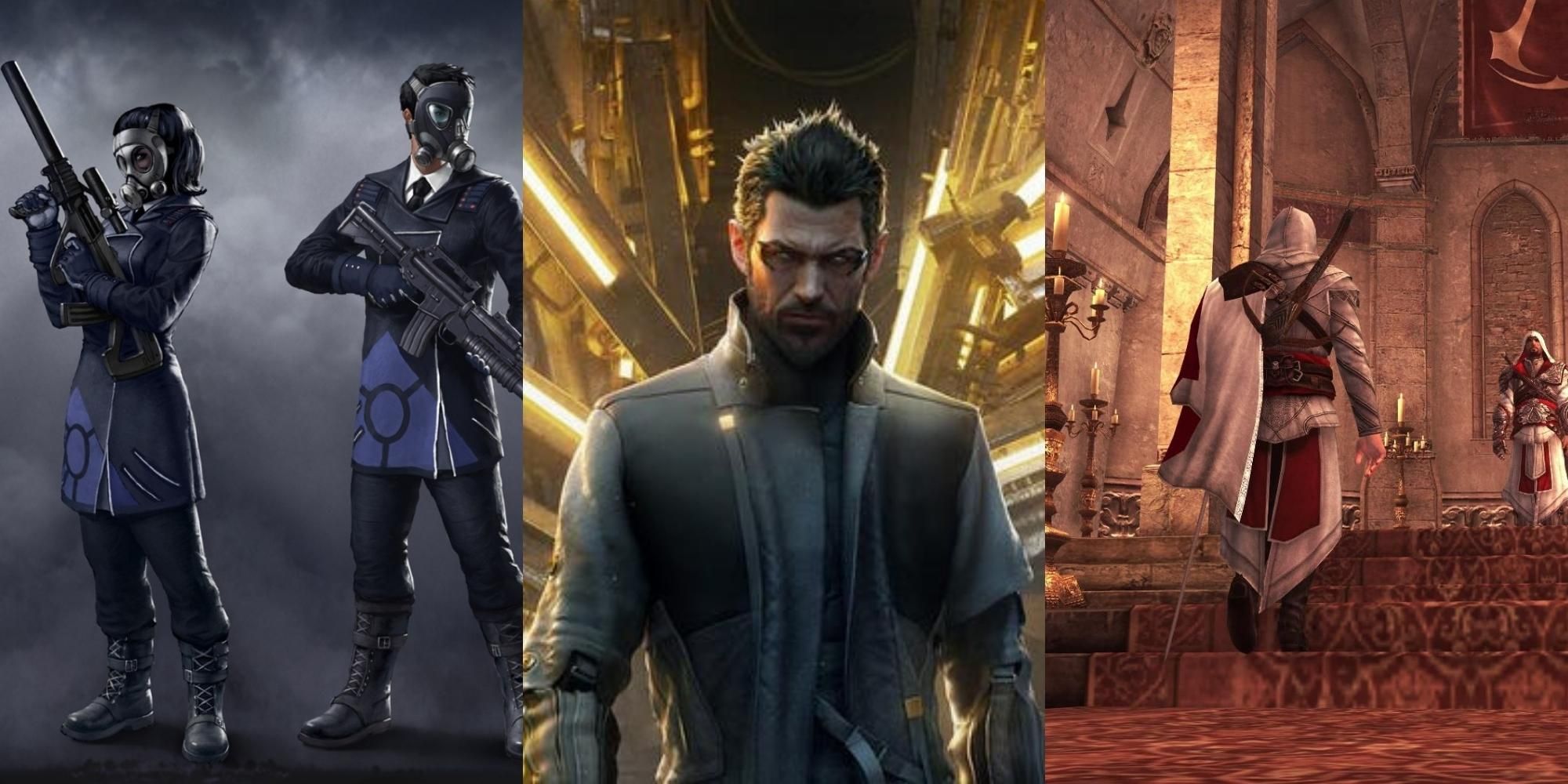Illuminati members in The Secret World, Adam in Deus Ex, members of The Assassin Order in Assassin’s Creed