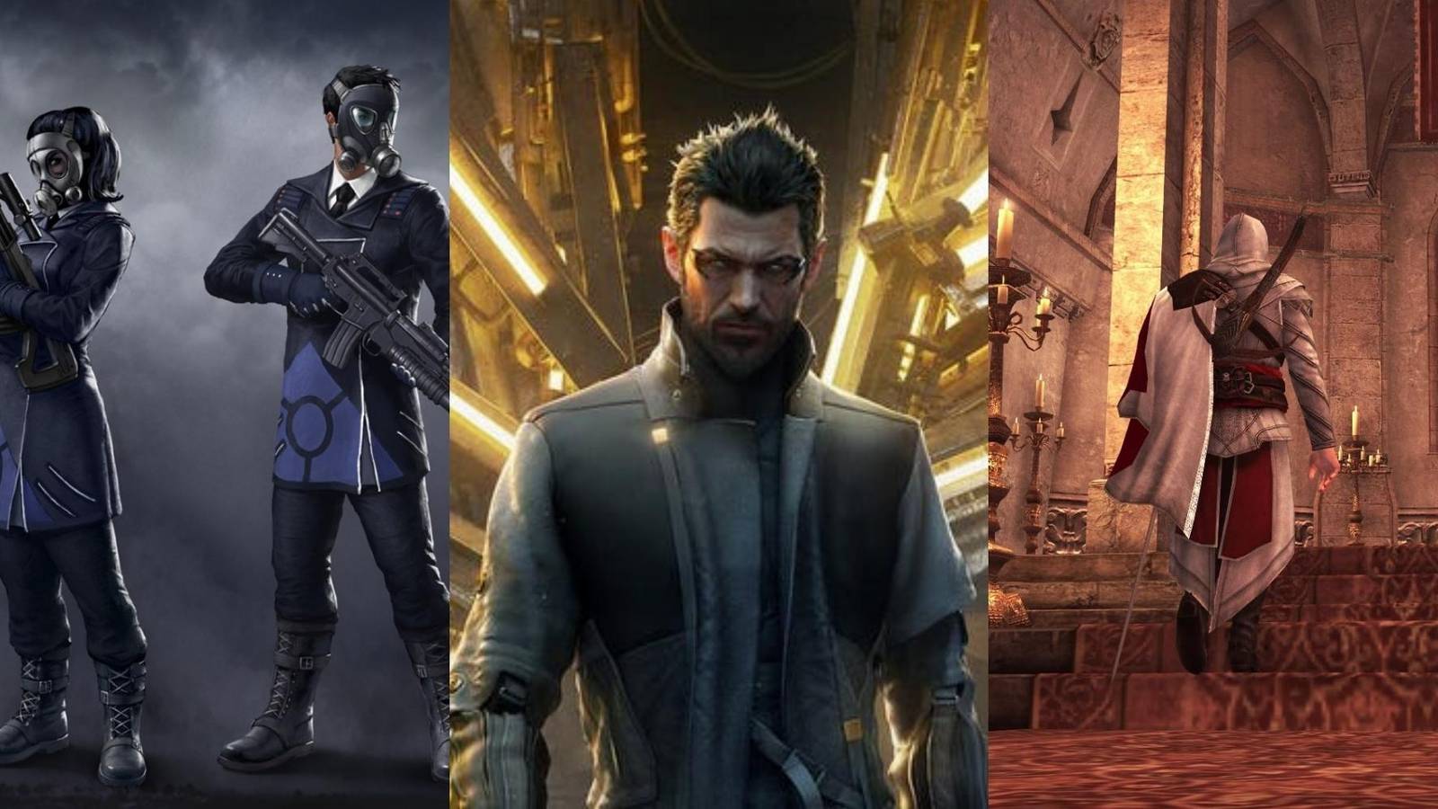 Illuminati members in The Secret World, Adam in Deus Ex, members of The Assassin Order in Assassin’s Creed