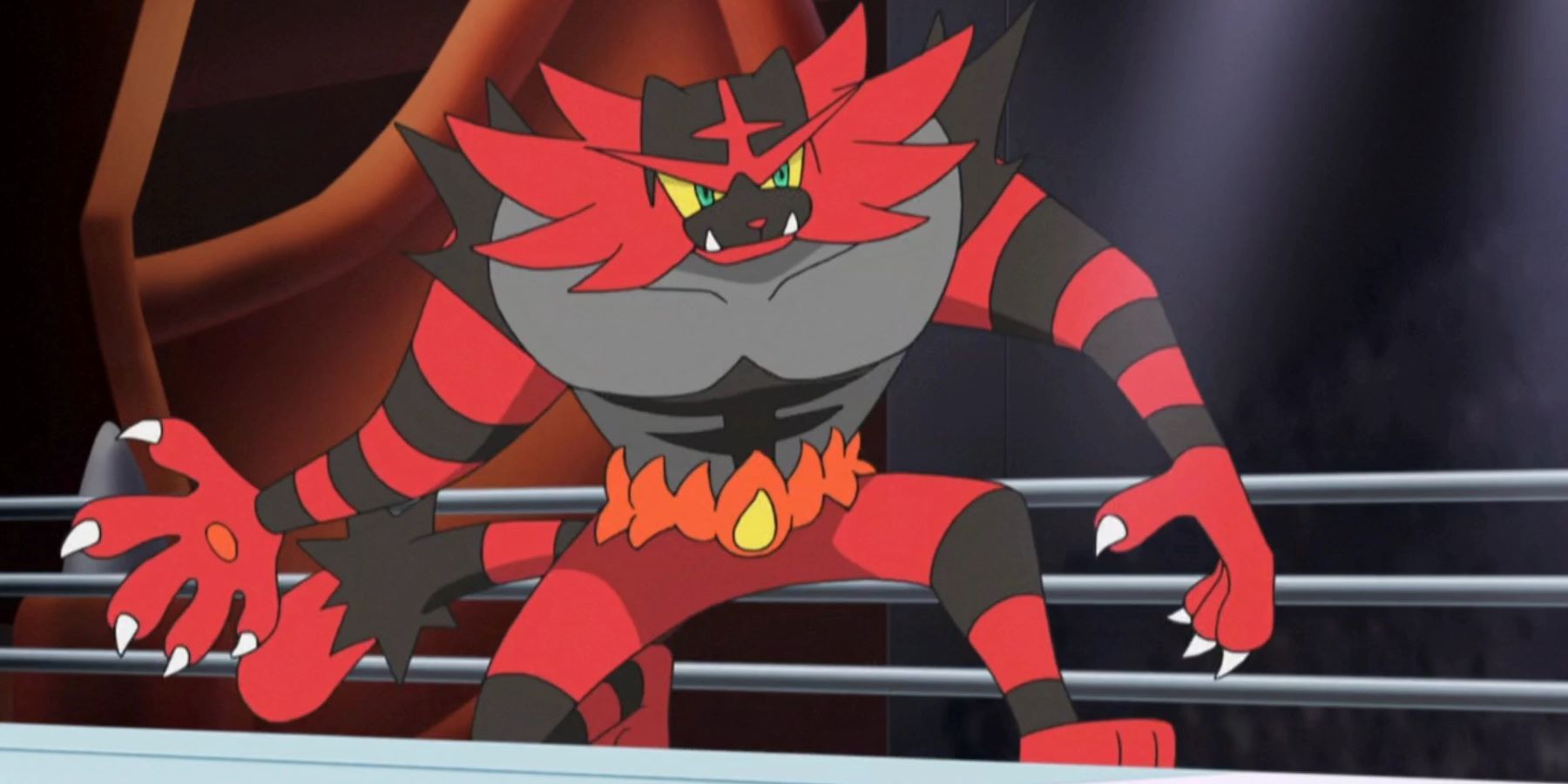 Professor Kukui's Incineroar in the Pokemon Sun and Moon anime