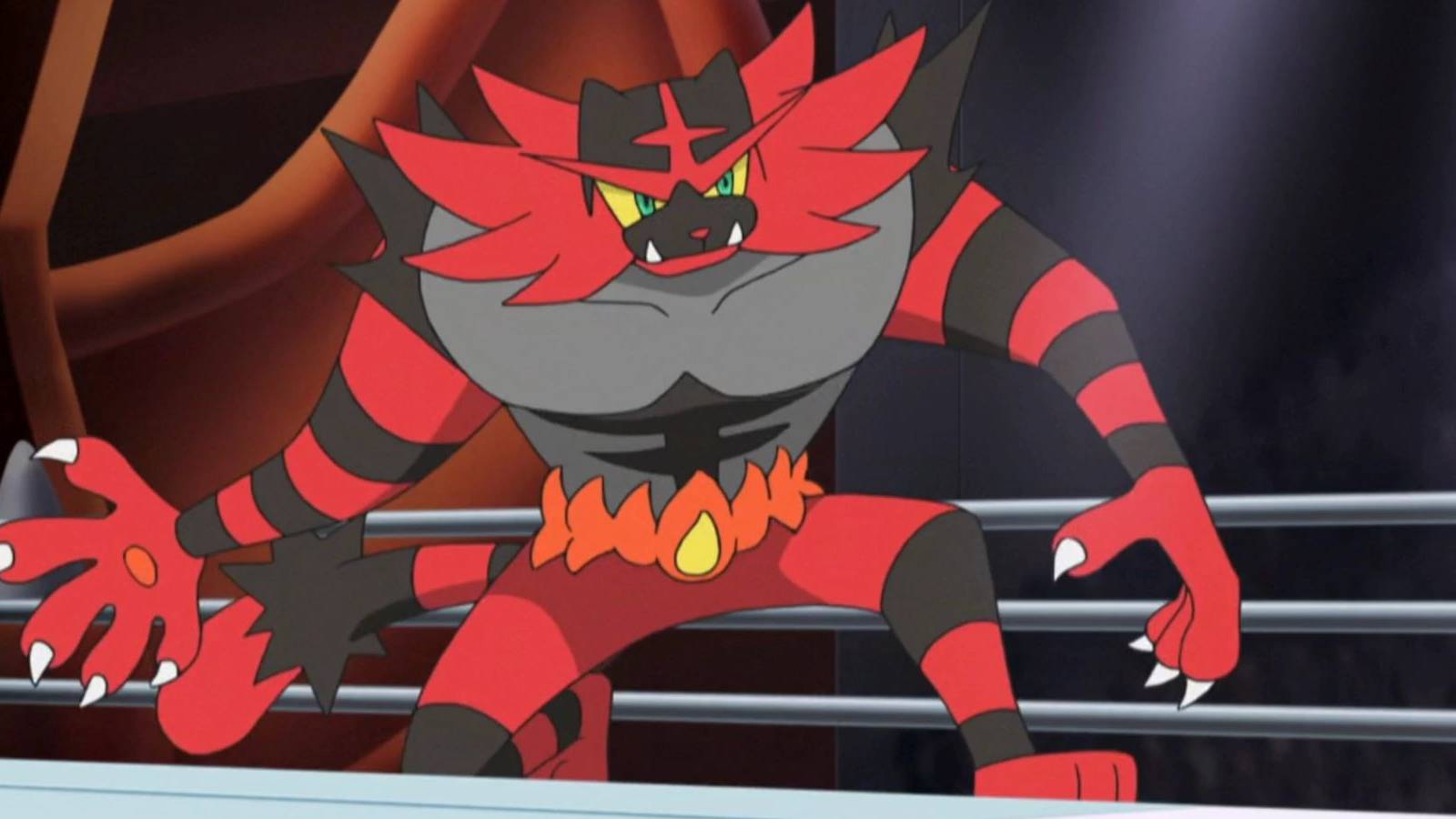 Professor Kukui's Incineroar in the Pokemon Sun and Moon anime