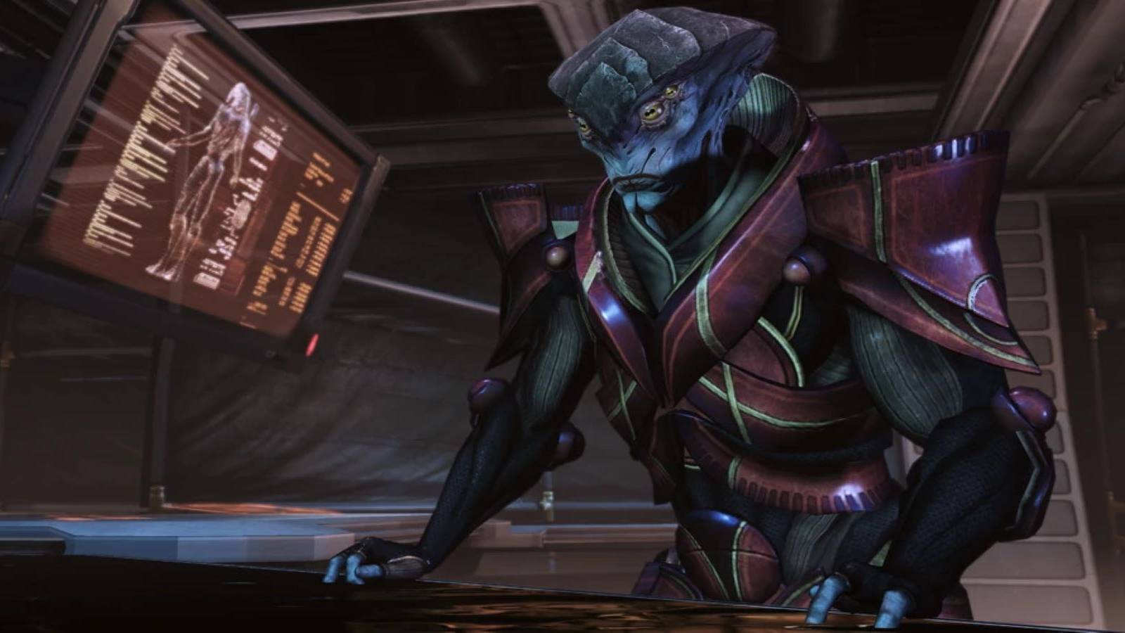 Close up of Javik in Mass Effect 3