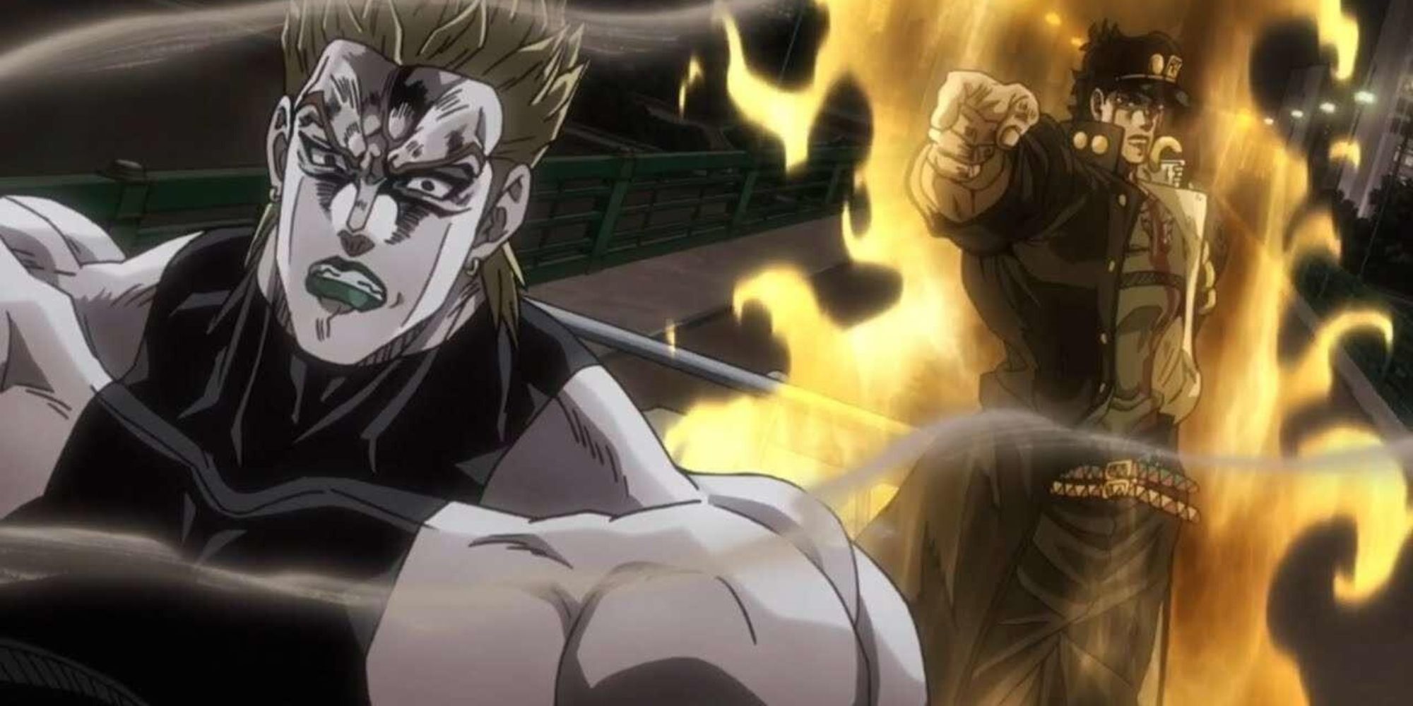 Jotaro Kujo and Dio Brando in JoJo's Bizarre Adventure: Stardust Crusaders