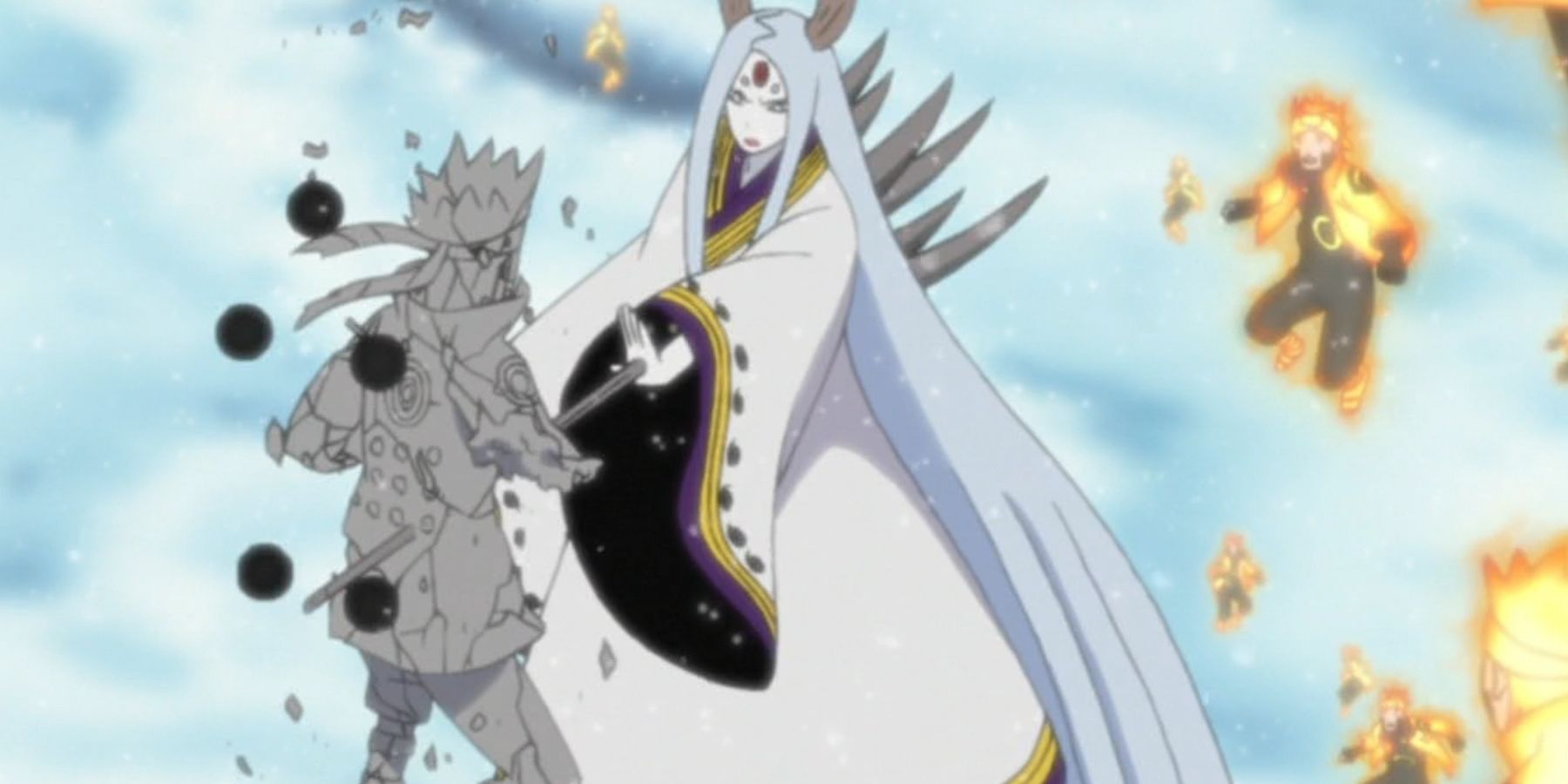 Kaguya instantly kills Naruto's clones