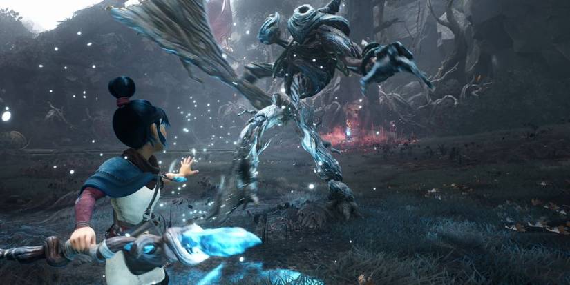 Kena Bridge Of Spirits Fighting Enemy