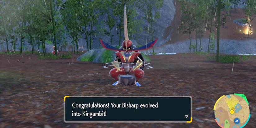 The pokemon Kingambit just evolved in Pokemon Scarlet and Violet