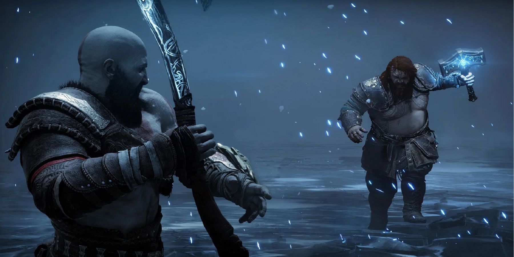 Do you think kratos was holding back during his first fight with Thor  because later he wins.