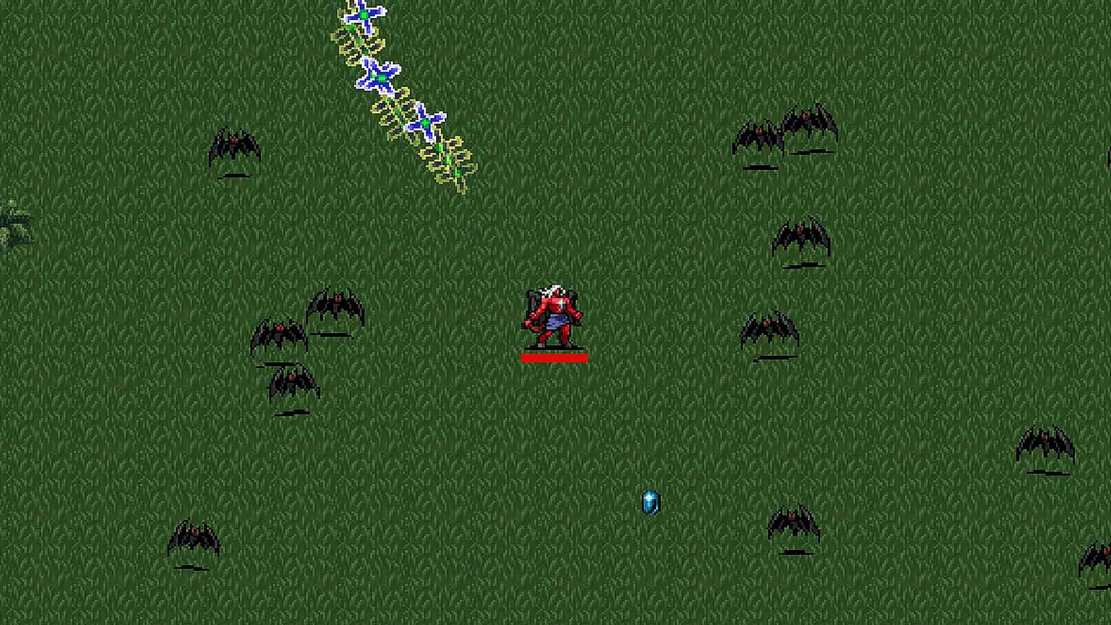 Krochi with an alternate skin in Mad Forest in Vampire Survivors