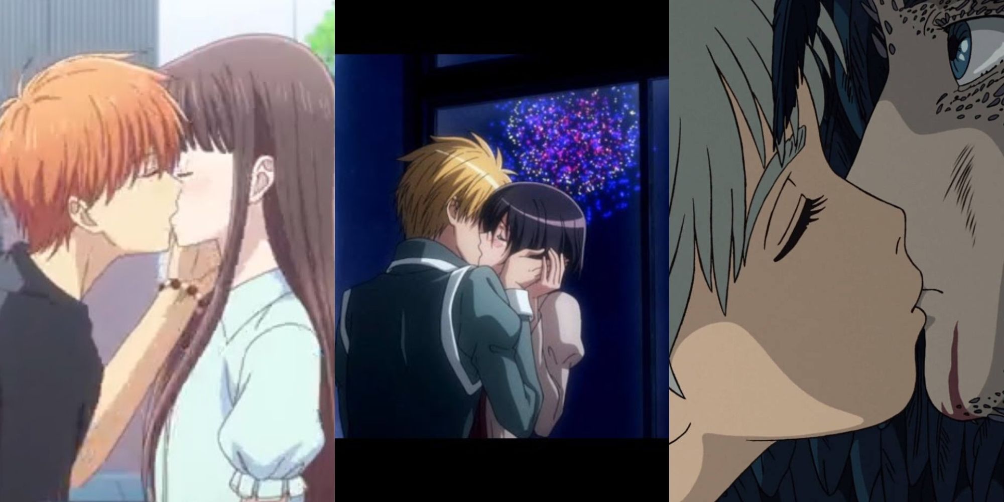 Kyo Tohru kiss in Fruits Basket Takumi Usui Misaki Ayuzawa kiss in Maid Sama! Sophie kisses Howl in Howls Moving Castle