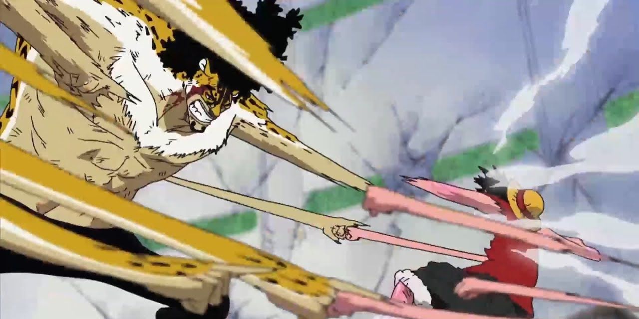 Lucci vs Luffy in One Piece