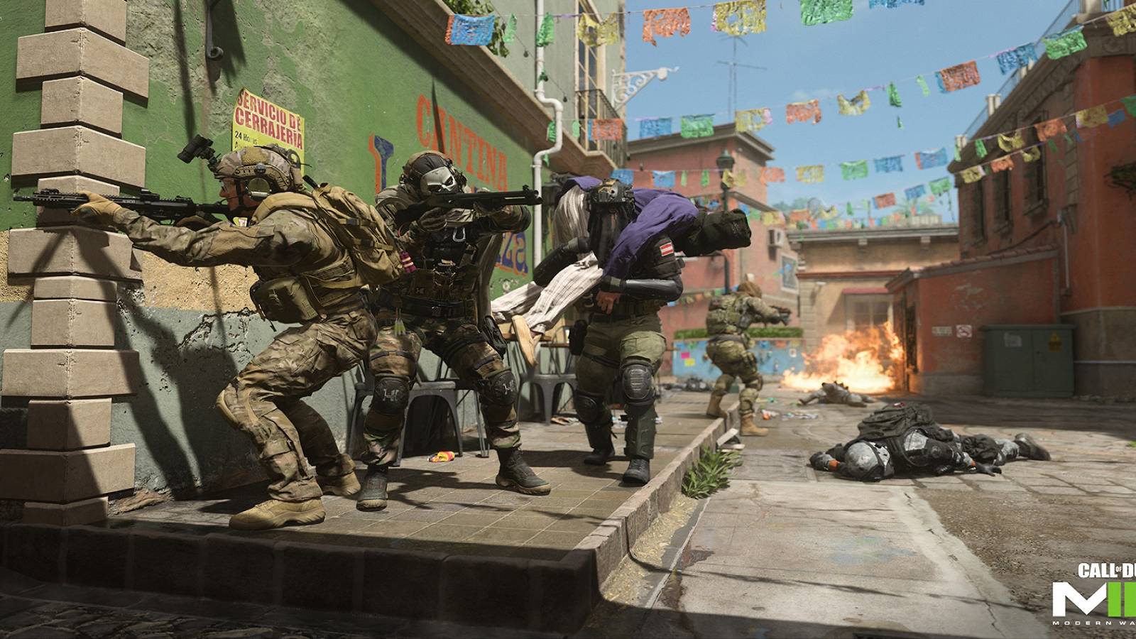 Call of Duty Modern Warfare 2 Squad Advancing Under Fire