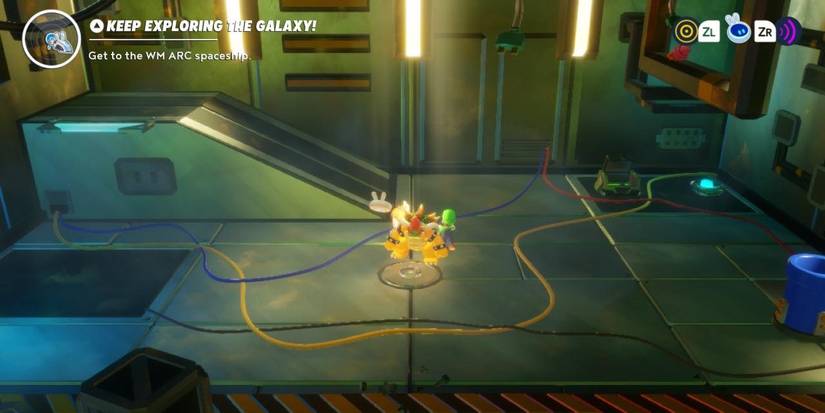 The Blue Coin Challenge room on Beacon Beach in Mario Rabbids Sparks of Hope