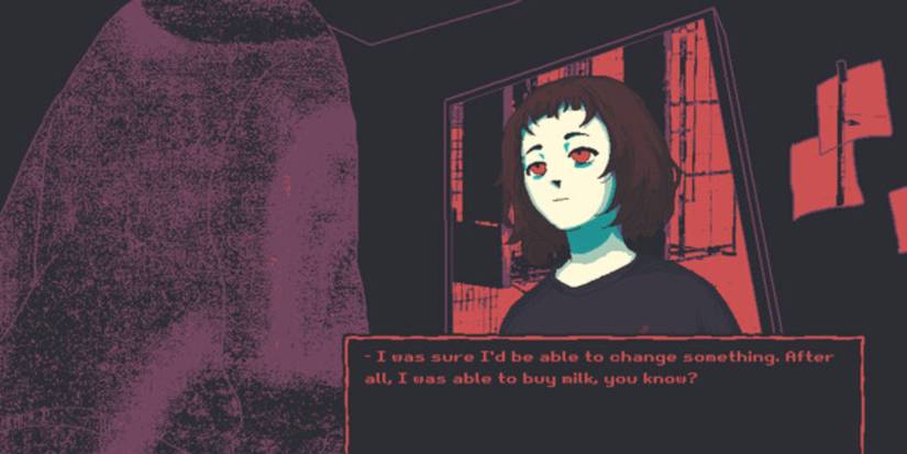 girl in Milk outside a bag of milk outside a bag of milk