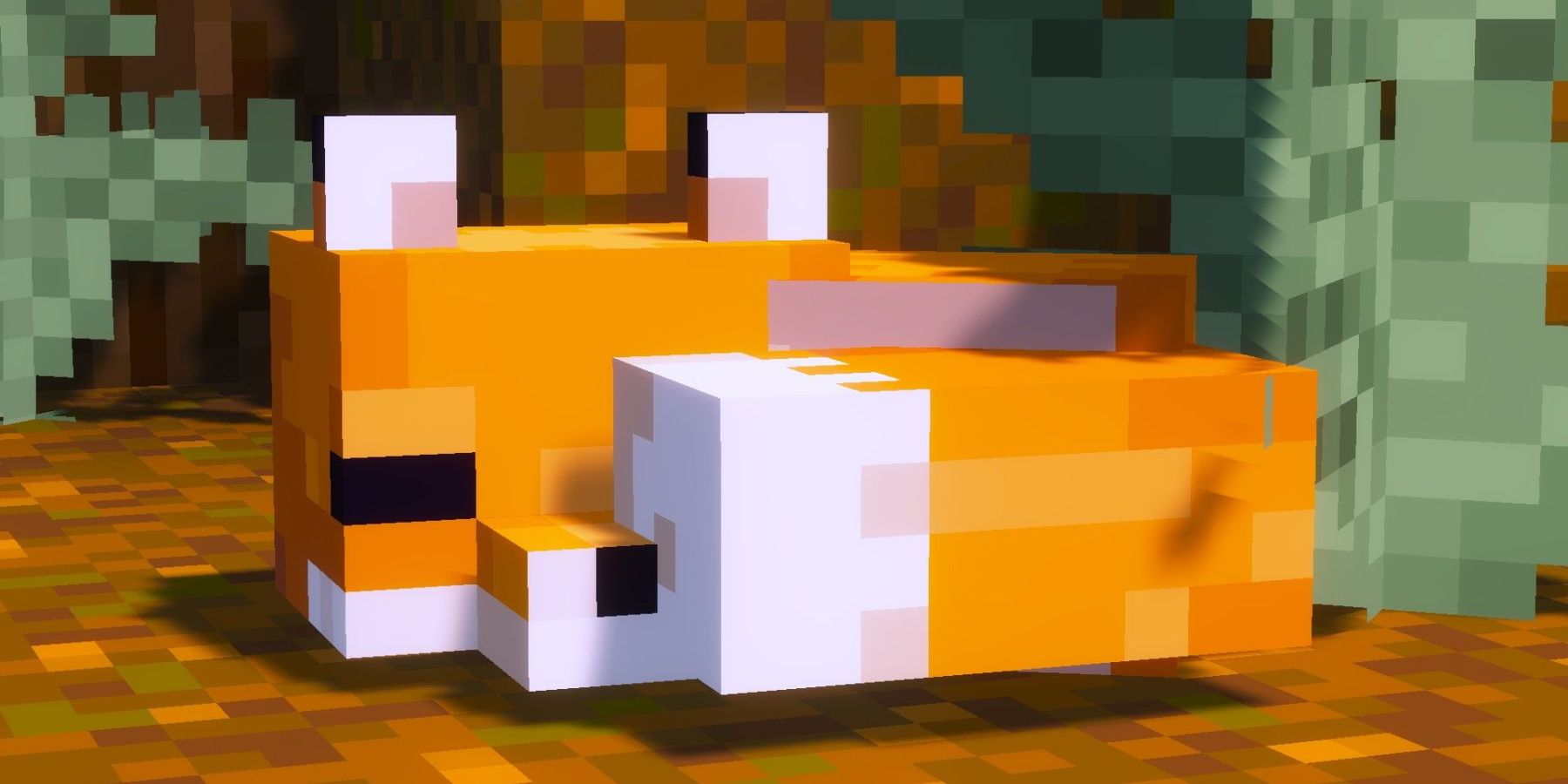 A fox from Minecraft
