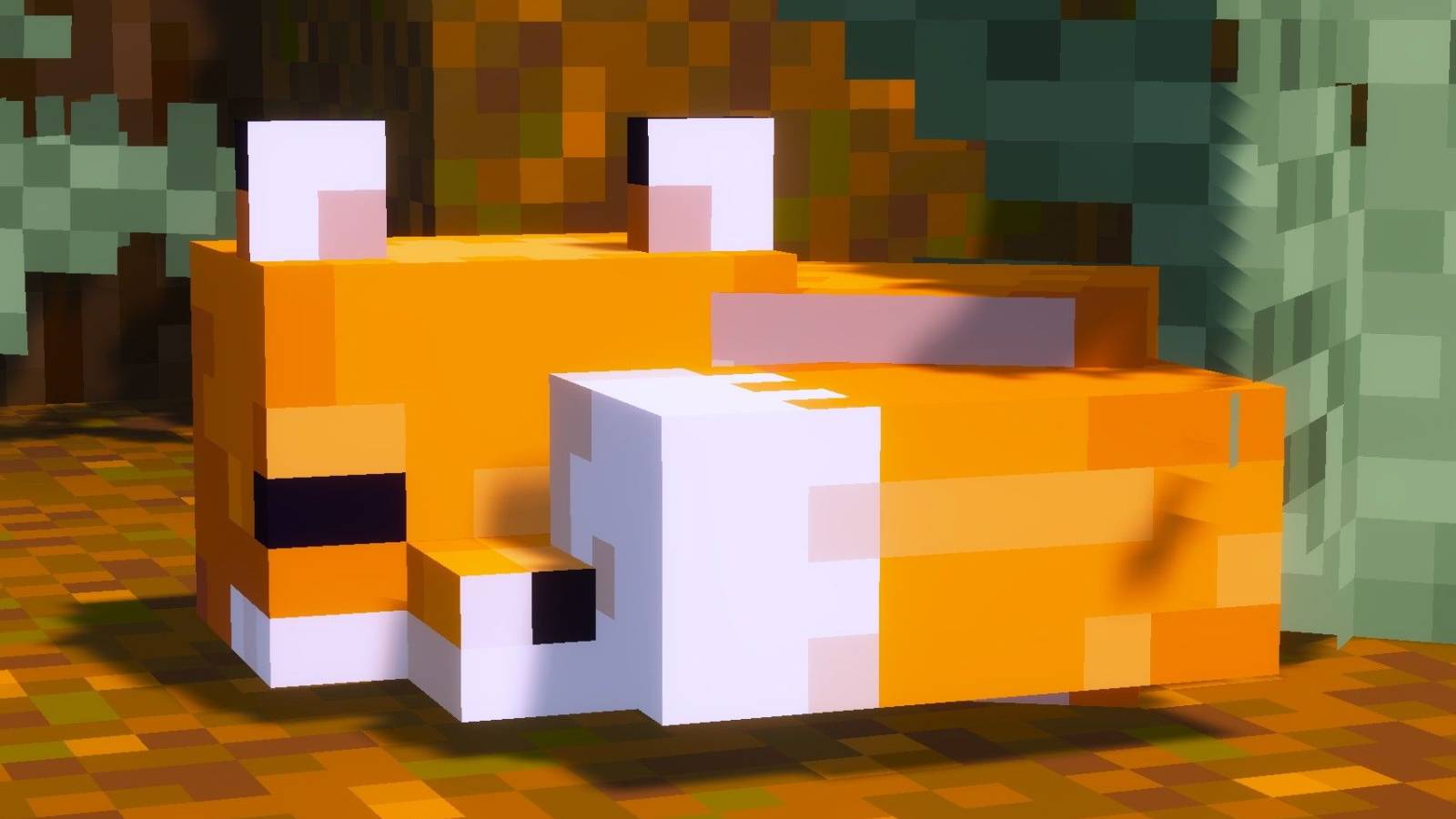 A fox from Minecraft