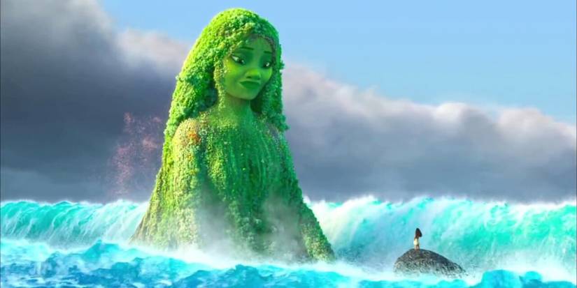 Te Fiti and Moana in Moana 