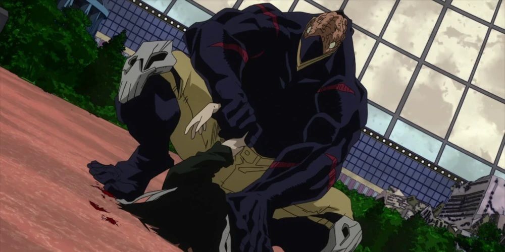 Nomu defeating Eraser Head in the My Hero Academia anime
