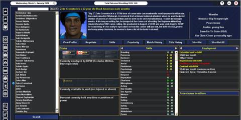 Non-Football Manager Sports Sims- Total Extreme Wrestling 2020