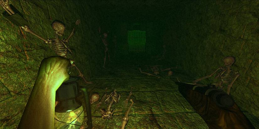 Overcast Walden and the Werewolf hallway full of skeletons