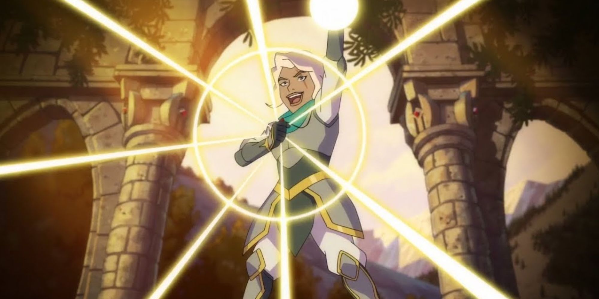 Pike Trickfoot showcasing her powers in Scanlan's song montage for Vox Machina.