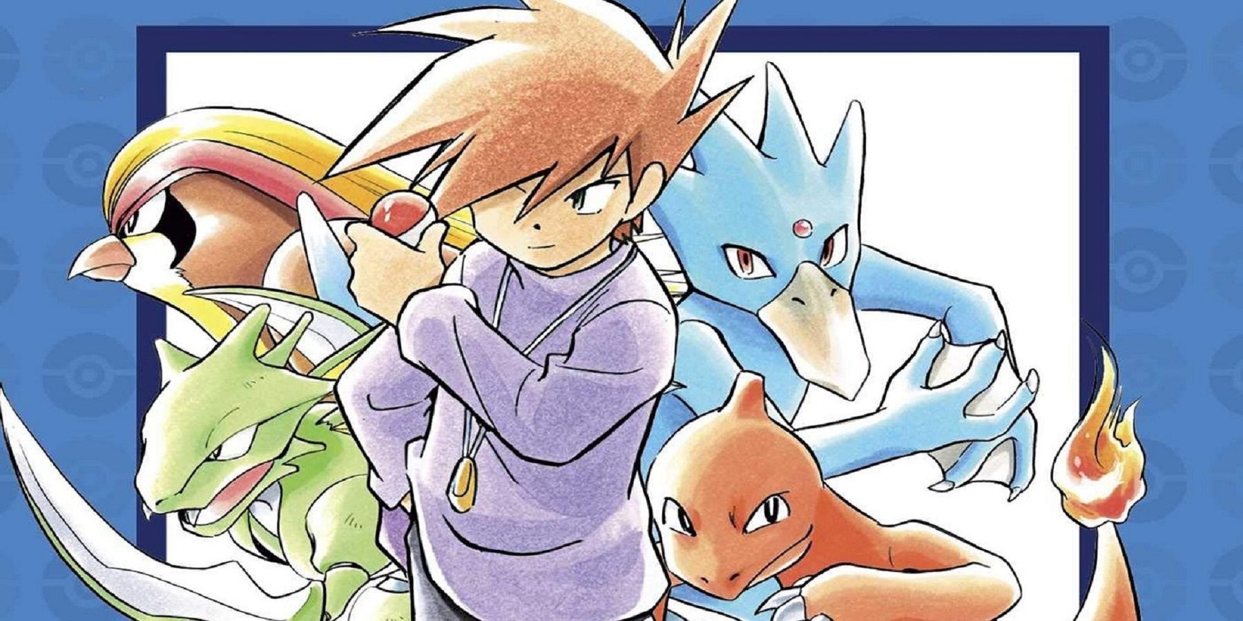 Pokemon Adventures Blue and his pokemon