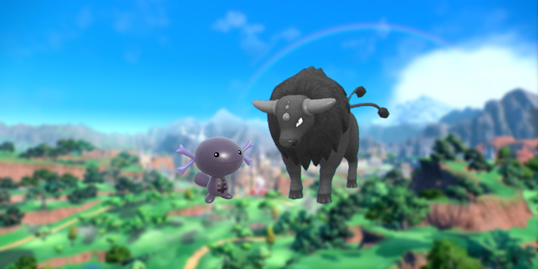 Paldean Wooper and Tauros from Pokemon Scarlet and Violet