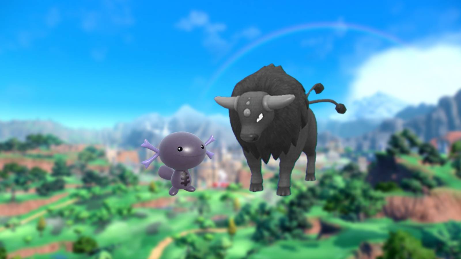 Paldean Wooper and Tauros from Pokemon Scarlet and Violet