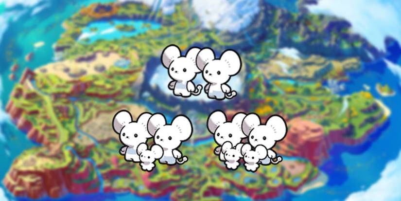 Tandemaus and Maushold from Pokemon Scarlet and Violet