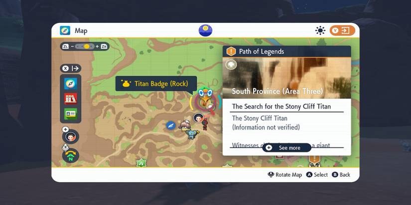 Pokemon Scarlet Violet-Stony Cliff Titan appearing on the map 