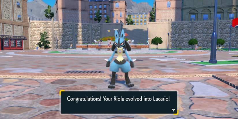 Pokemon Scarlet and Violet_Riolu_Evolution Complete Lucario