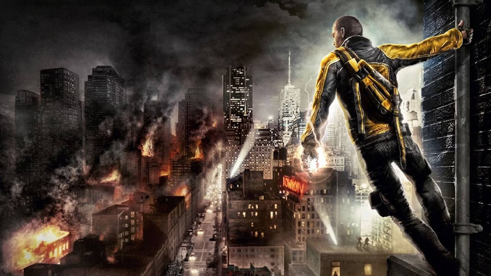 Promo art featuring Cole in inFamous