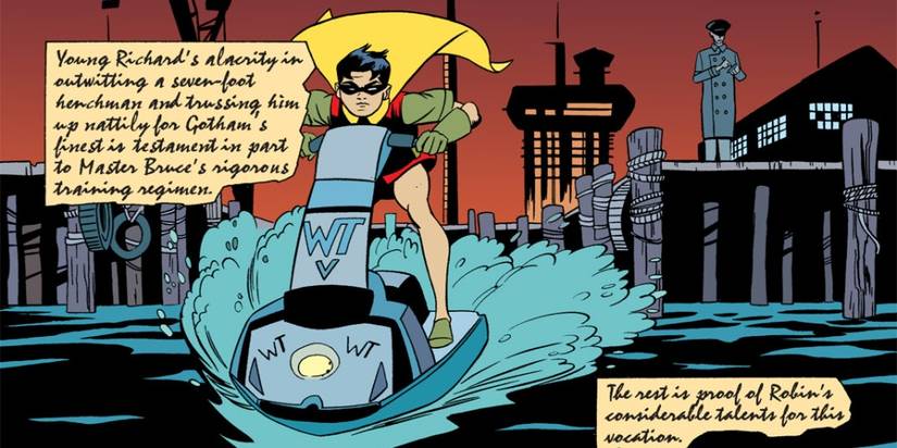 robin on a speed boat