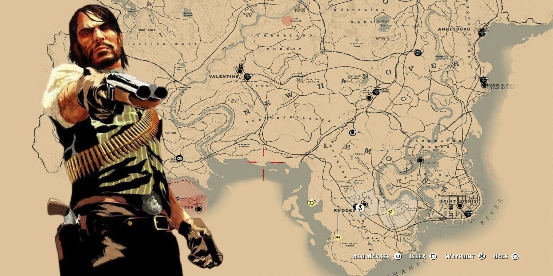 Red Dead 2 Map Marston