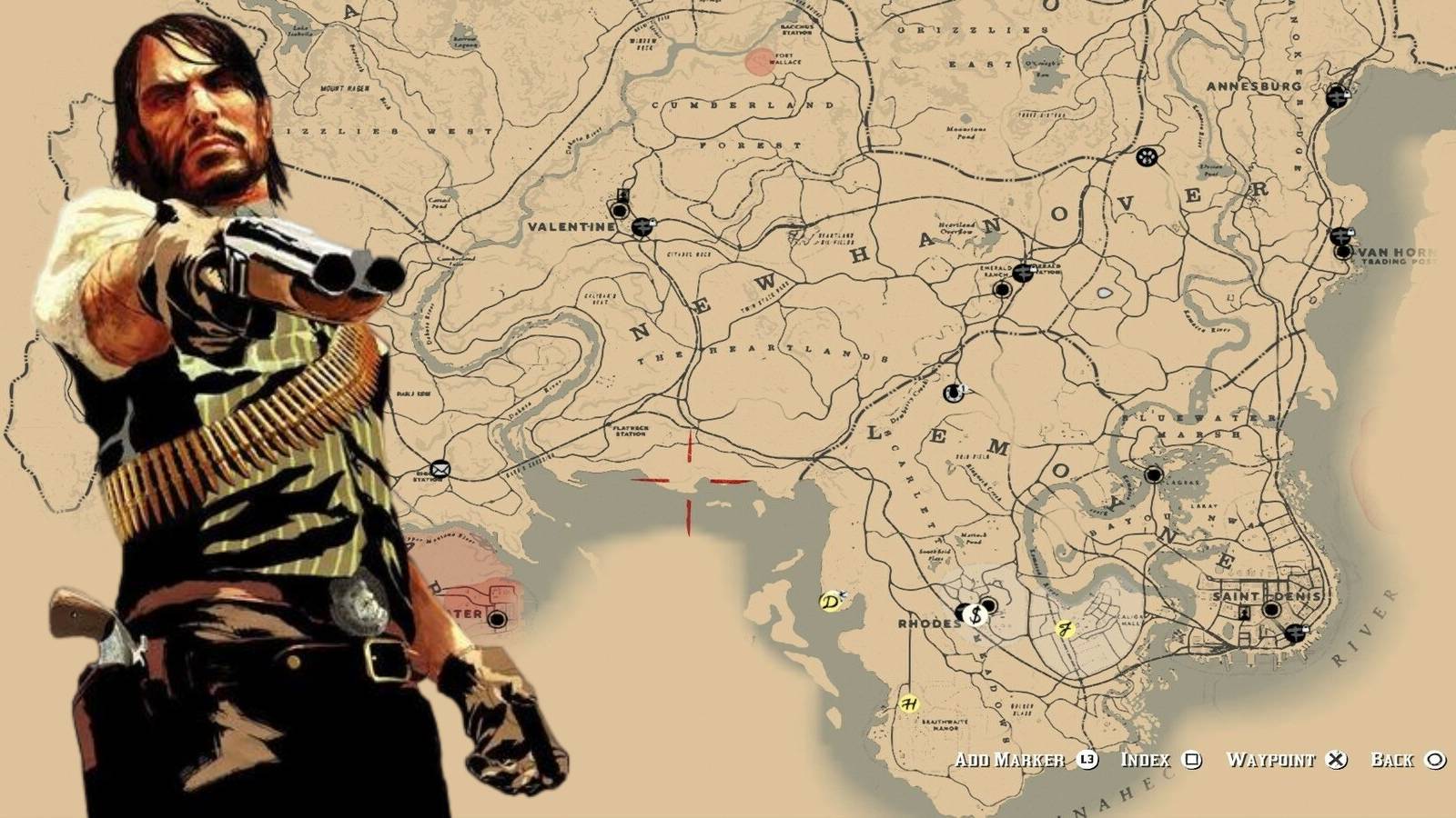 Red Dead 2 Map Marston