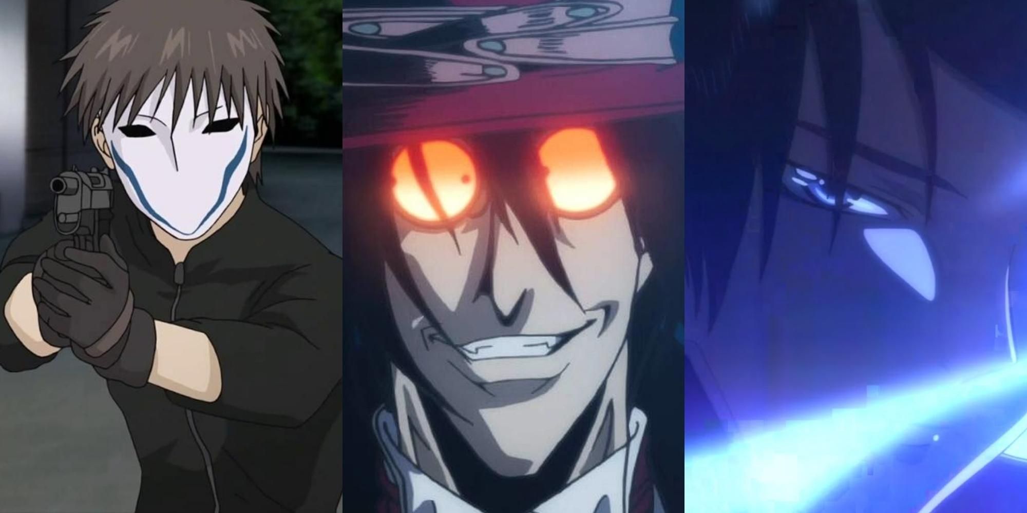 Reiji in Phantom Requiem for the Phantom, Alucard in Hellsing, Rei in Code Breaker