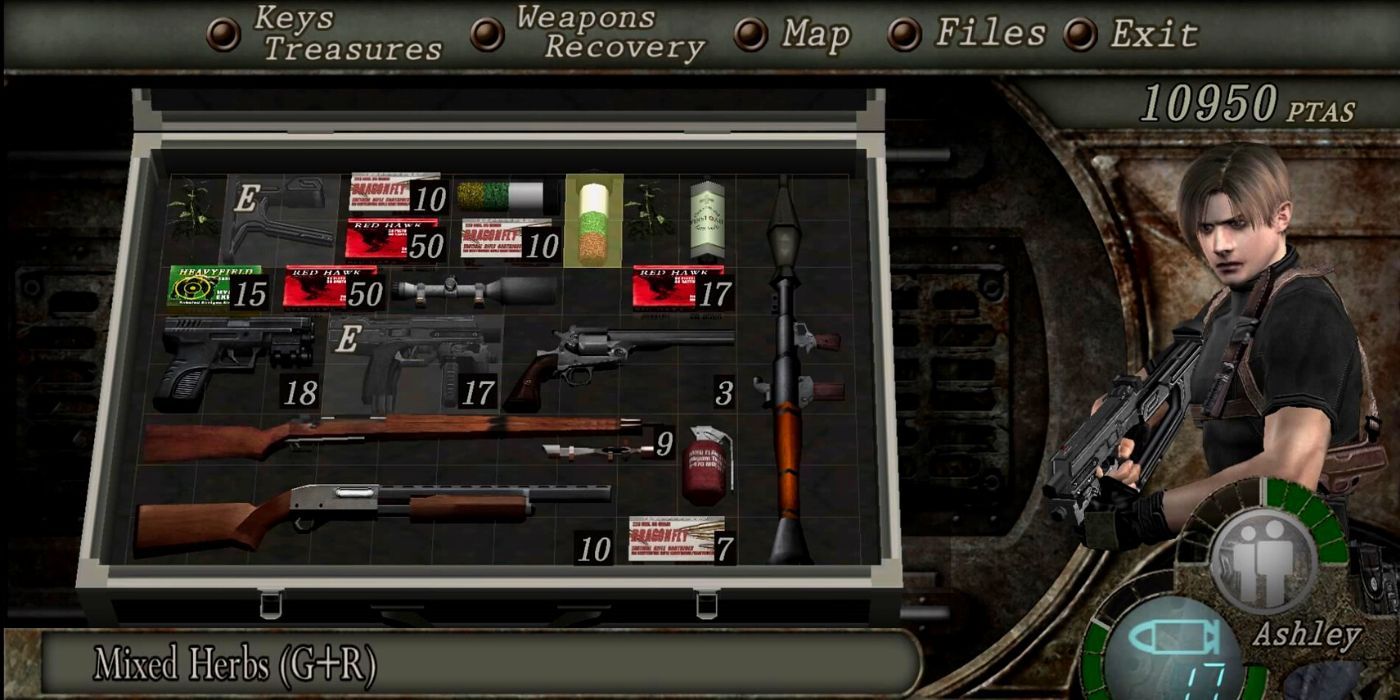 Resident Evil 4 Inventory Menu